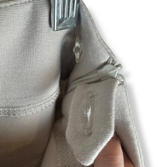 Vivienne Tam Mini Skirt Womens Size 8 Beige Textured Bandage Quiet Luxury - Picture 5 of 11